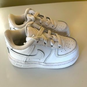 Baby white Air Force Ones